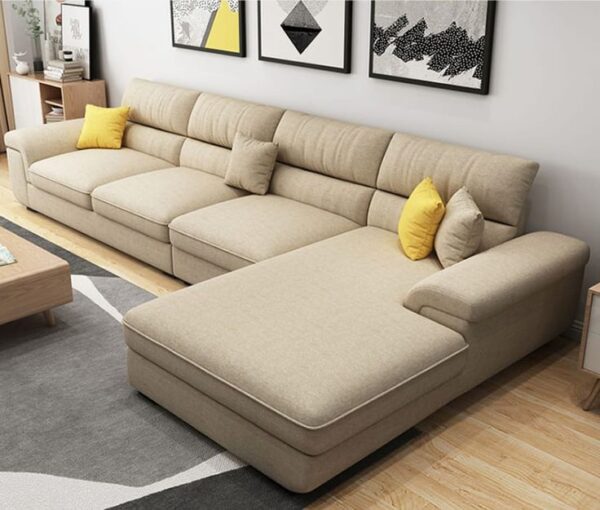 Modern Grey L-Shaped Sofa
